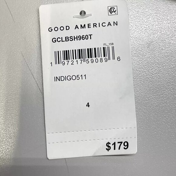 NEW GOOD AMERICAN Women's Jeans Good Classic Slim Size 4/27 Blue - Picture 2 of 7